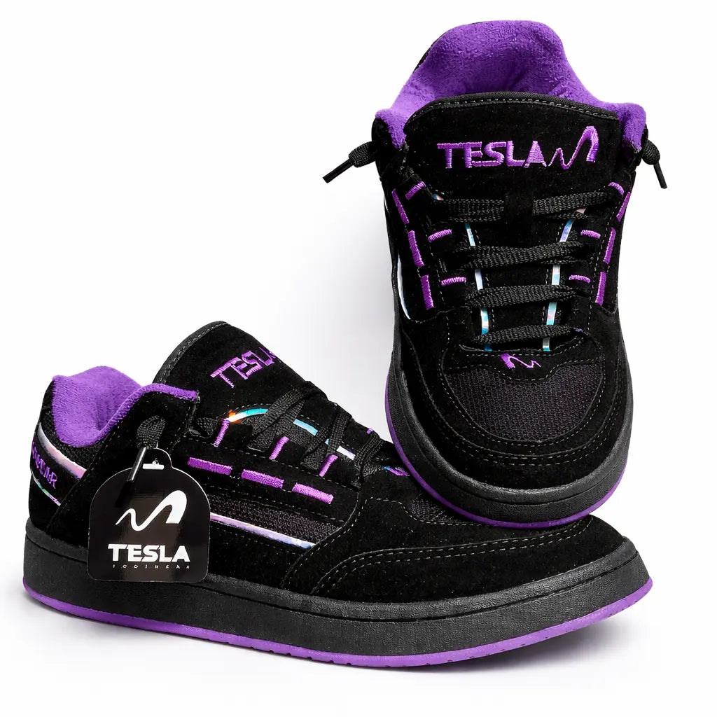Tênis, Tesla, Coil, Casual, Skatista, Vellor, Roxo, Preto 