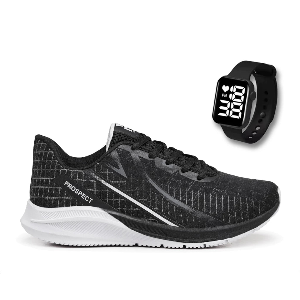 Tênis Masculino Vellor Conforto Diário + Relógio LED