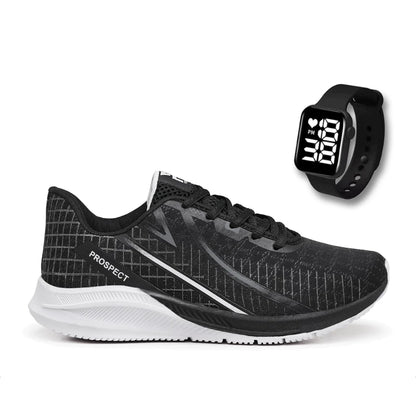 Tênis Masculino Vellor Conforto Diário + Relógio LED
