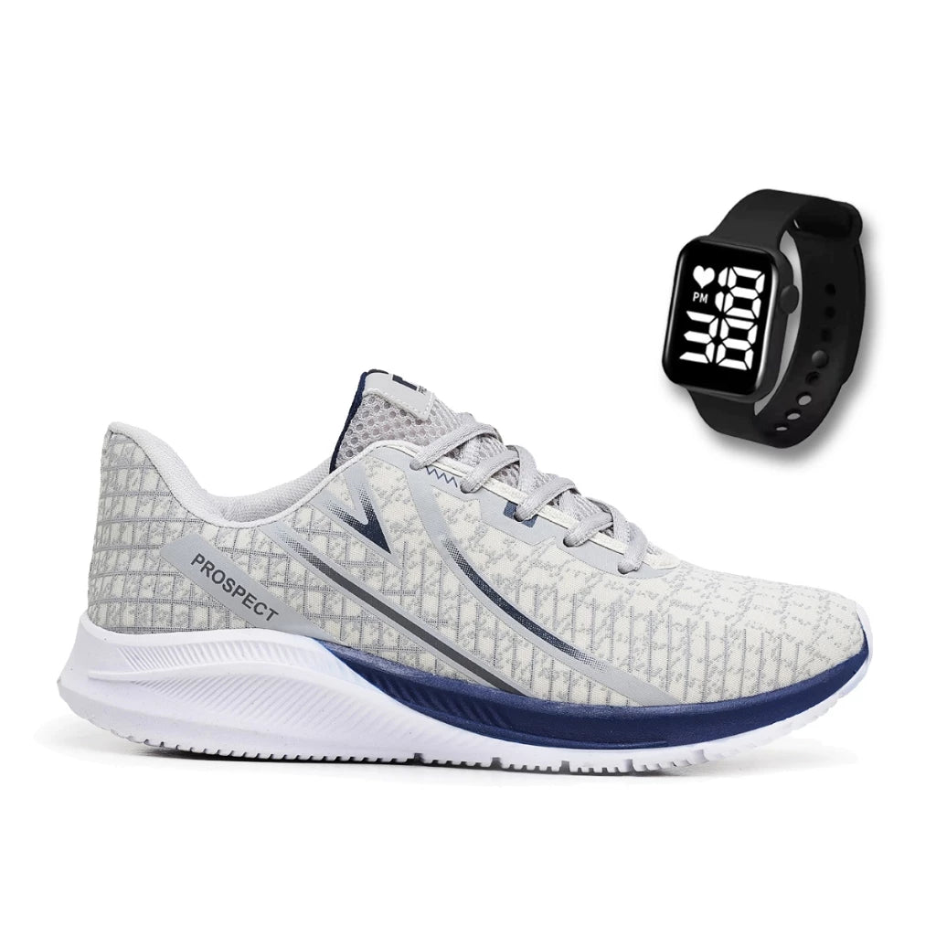 Tênis Masculino Vellor Conforto Diário + Relógio LED