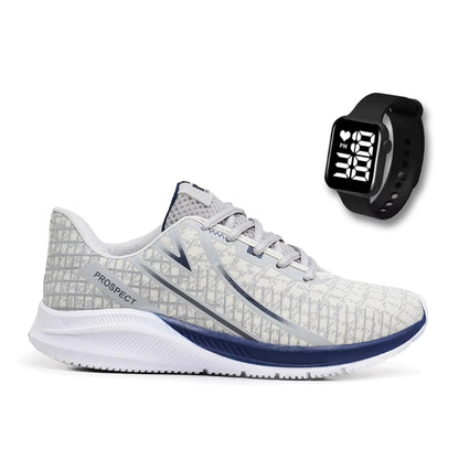 Tênis Masculino Vellor Conforto Diário + Relógio LED