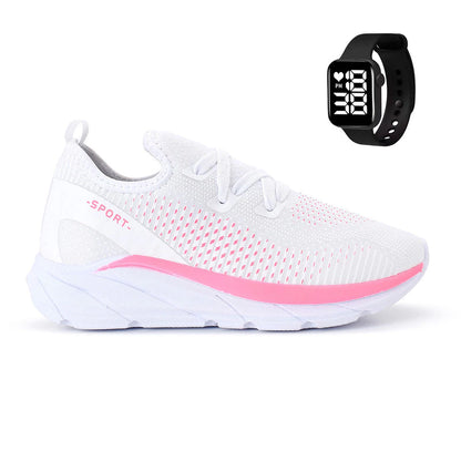 Kit Esportivo VELLOR Unissex – Tênis Macio para Treino + Relógio Smart